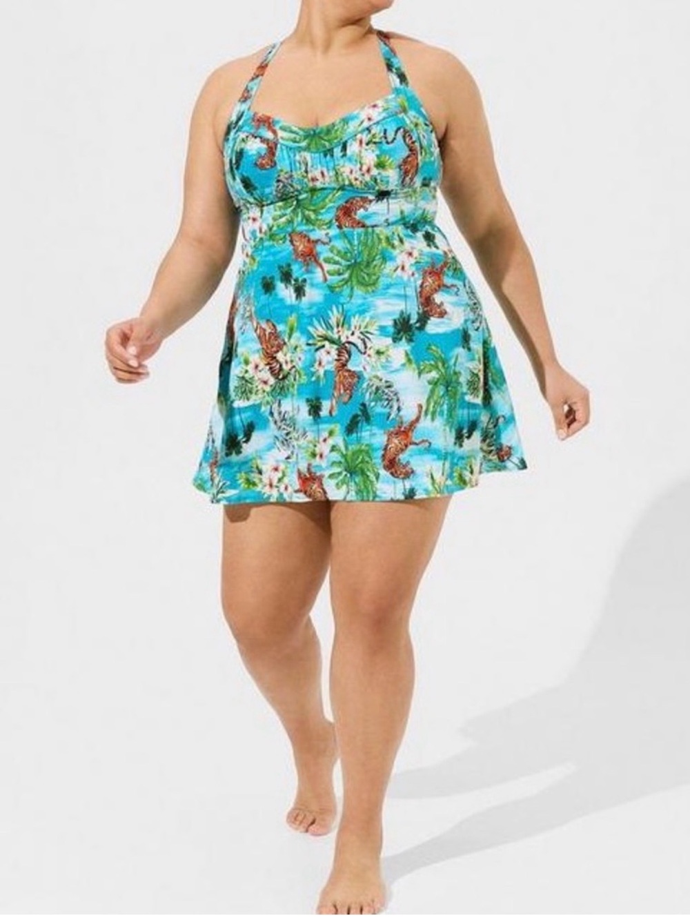 Torrid New Retro Ruched Wireless Swim dress 5X